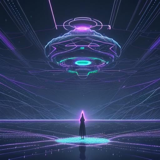 Artificial Dream Number #19 You find yourself in a vast, digital dreamscape. Lines of code rain down like glittering neo...