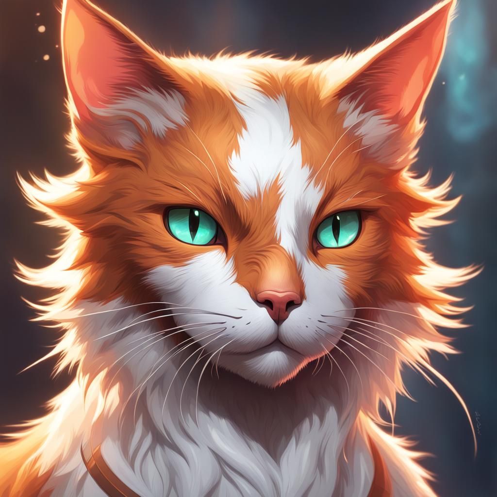 Brightheart Portrait in Hyperdetailed Digital Art Style