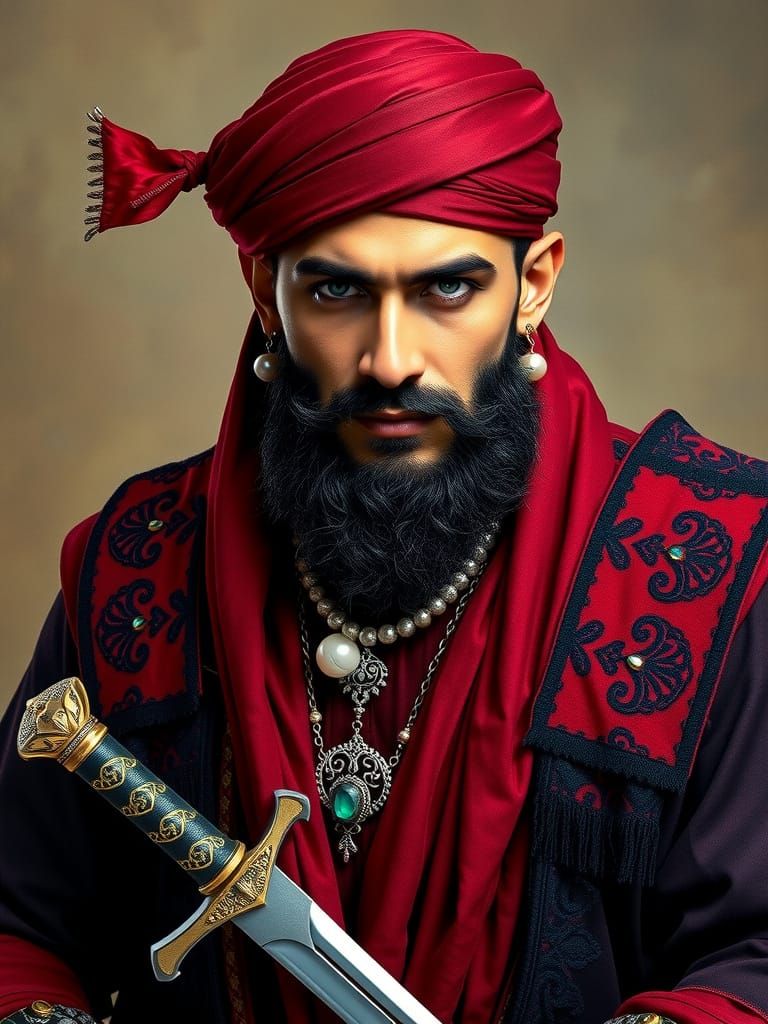 Moroccan Nobleman in Elegant Attire