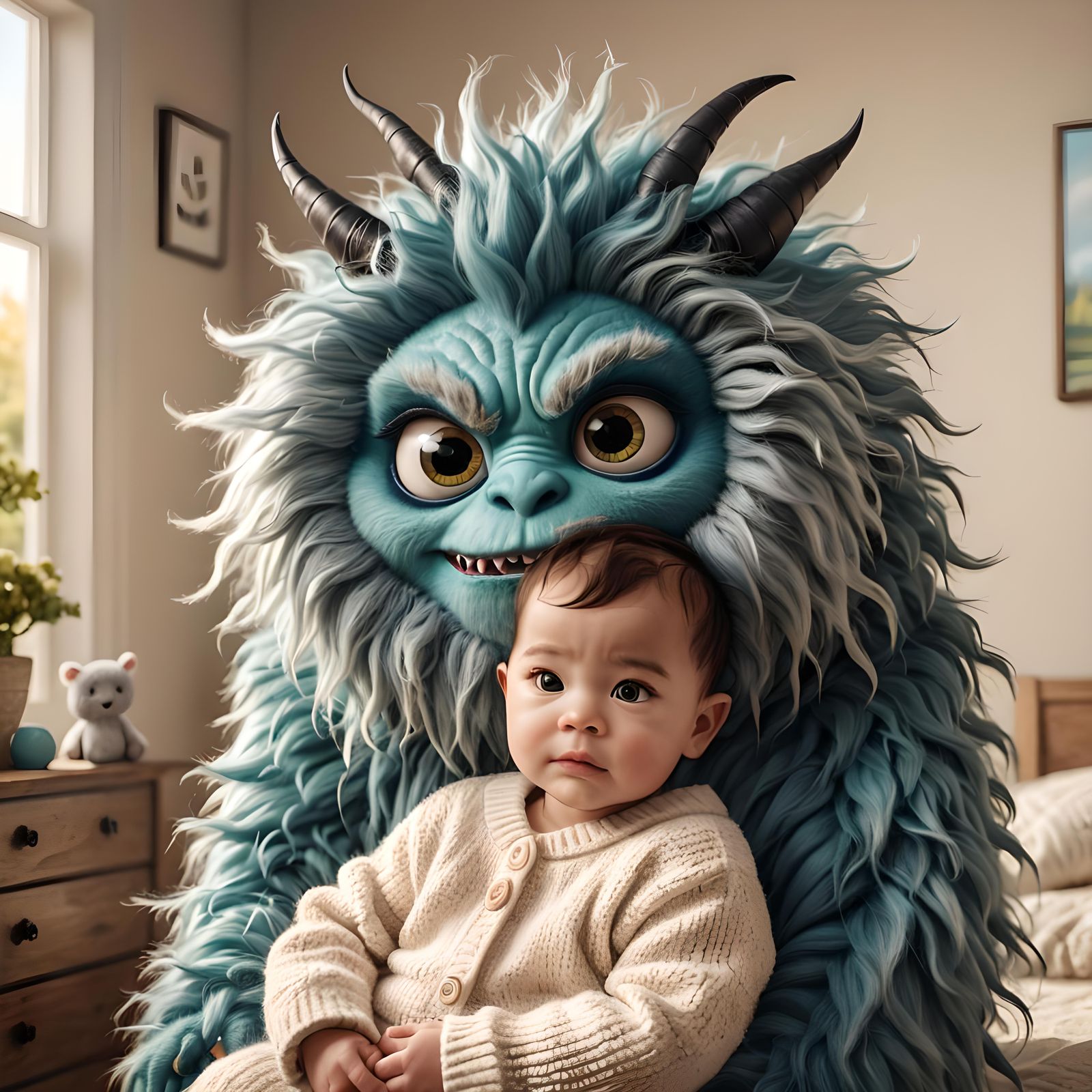 Cute CGI Mom Monster Portrait