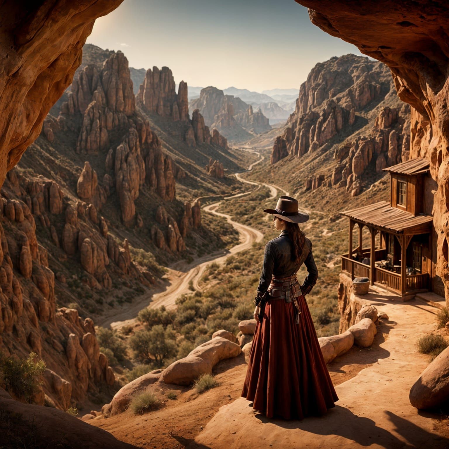 Female Gunslinger in the Old West