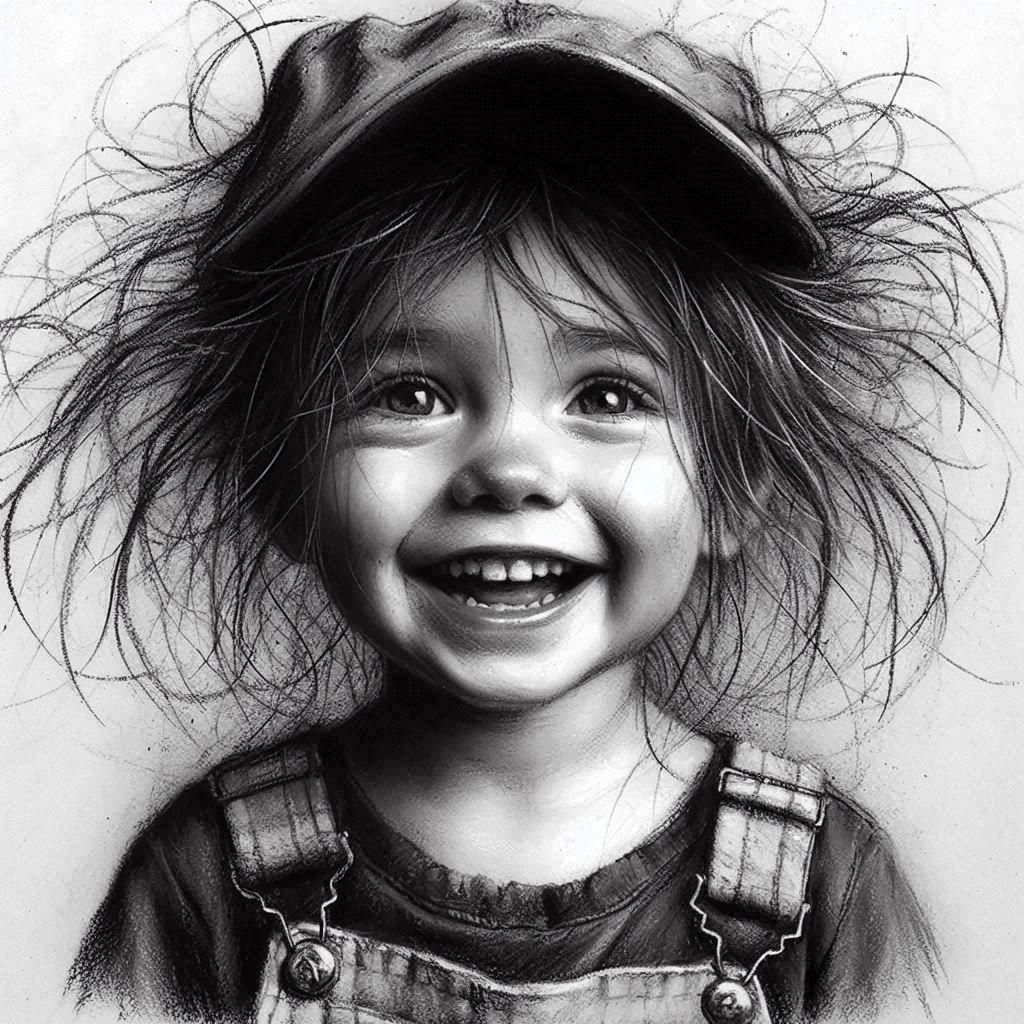 Classic Charcoal Drawing