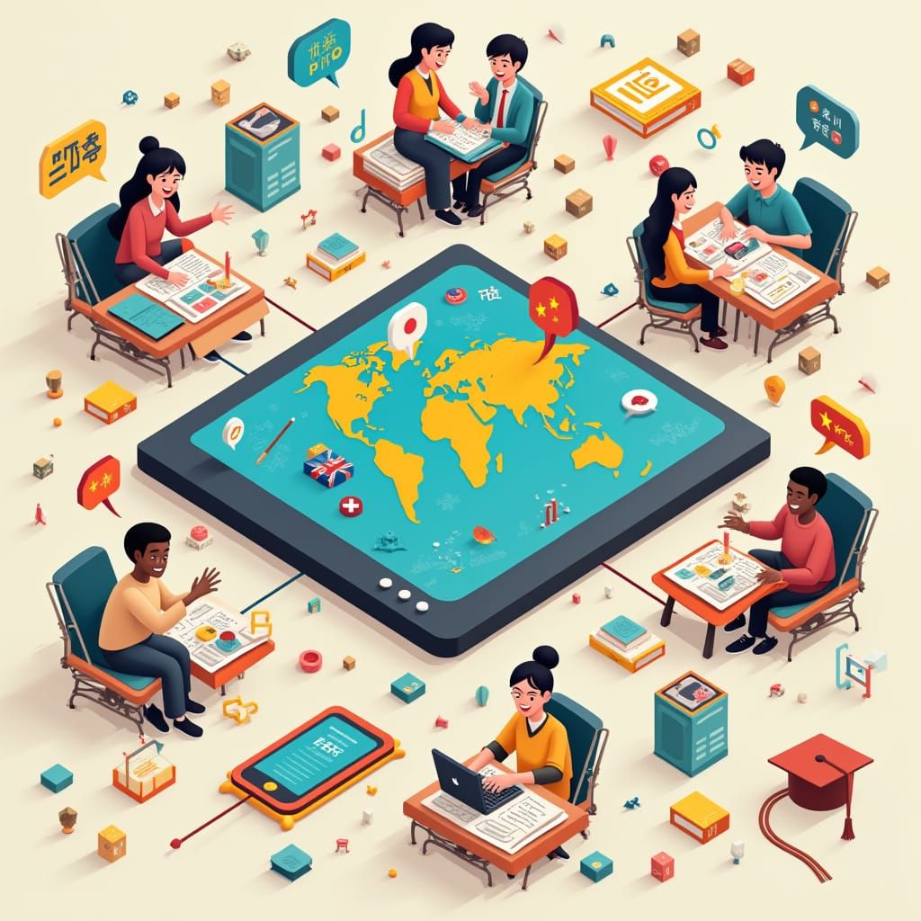 Diverse Learners Unite in Isometric Language Learning Scene