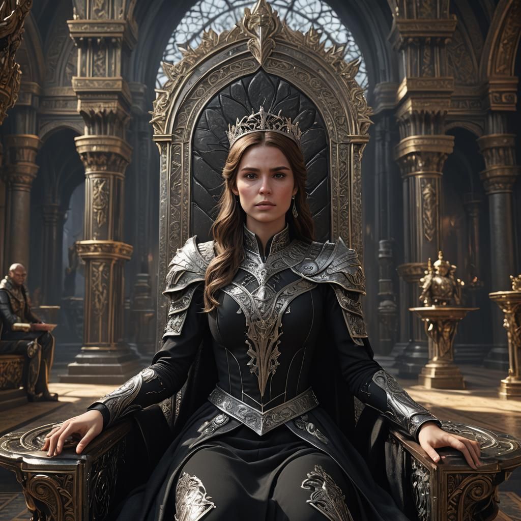 Rebecca in Poseidon's Throne Room: Detailed Matte Painting