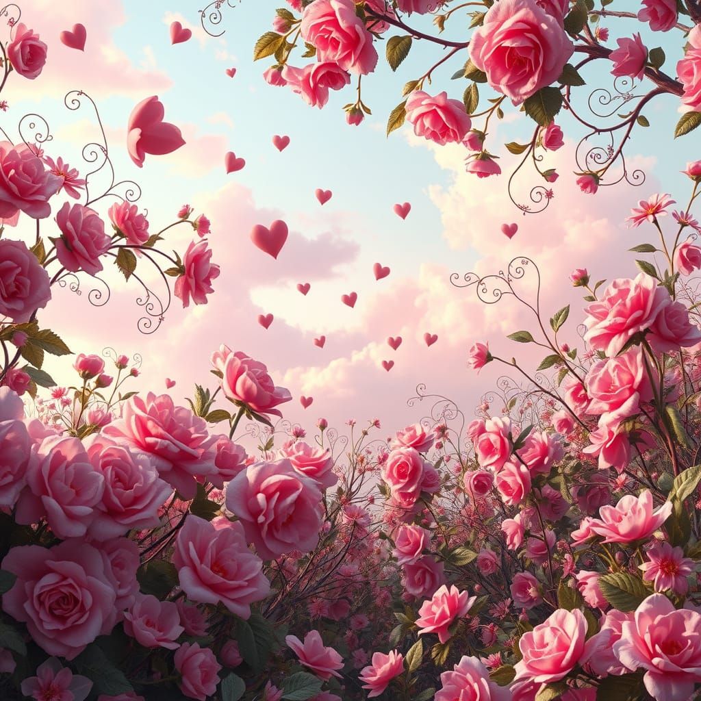 Whimsical Valentine's Day Floral Fantasy
