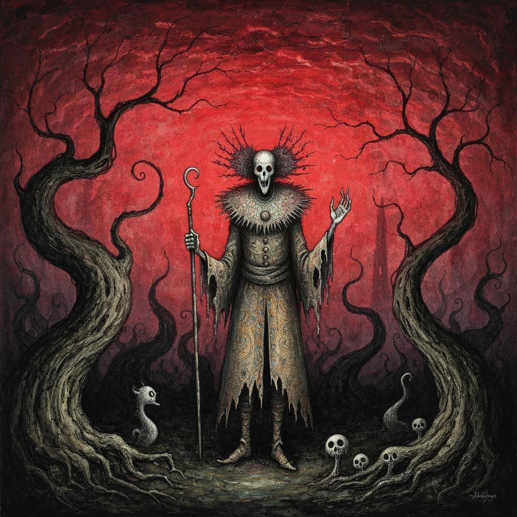 Haunting Wishbone King in a Surreal Realm