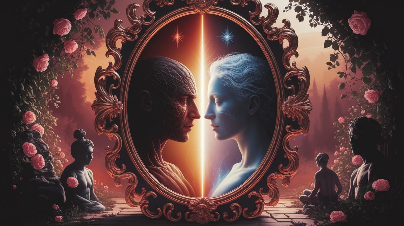 Baroque Mirror Reveals Human Soul's Transformation