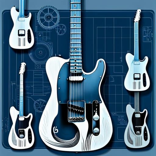 Telecaster Guitar Plans in Steampunk Style