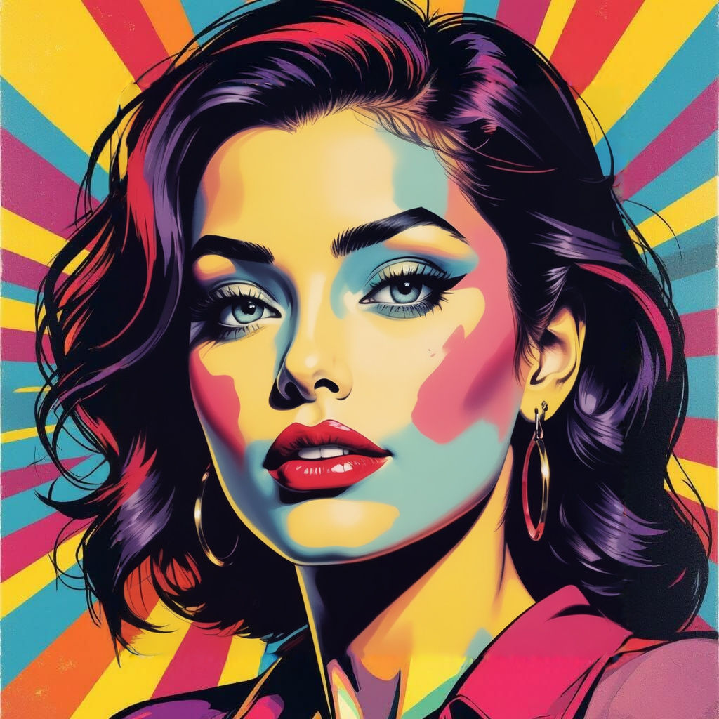 Vibrant Pop Art Portrait with Airbrush Techniques