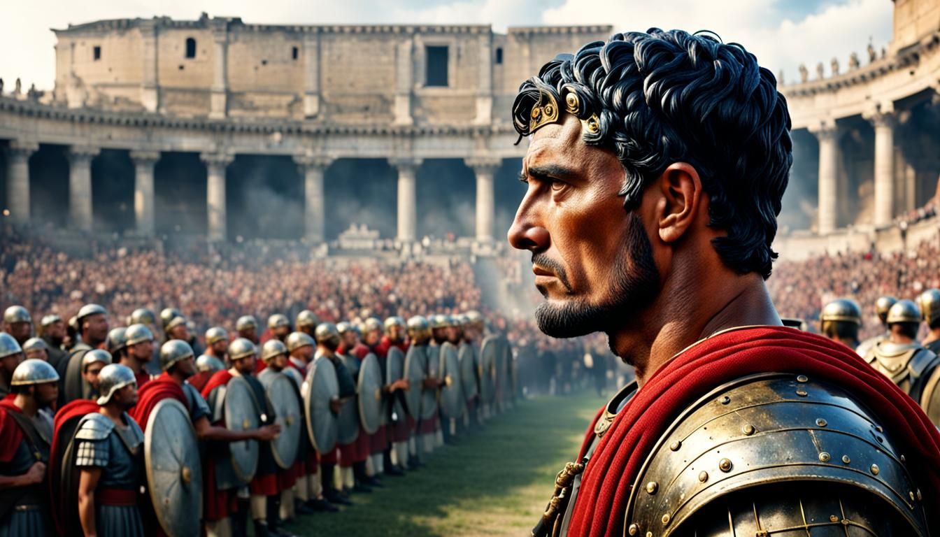 A Roman Soldier's Moment of Reflection