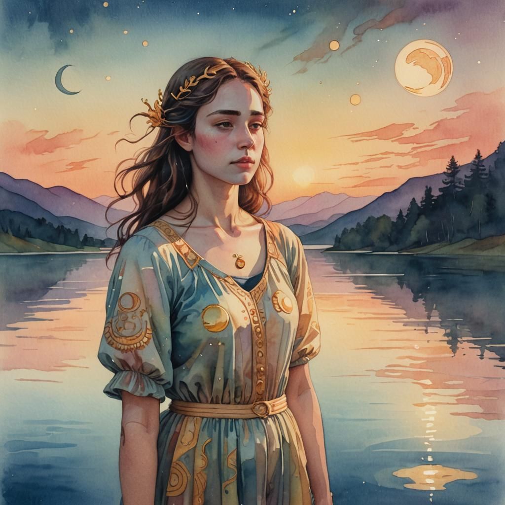 Pisces Sun, Aries Moon: Surreal Watercolor Dream