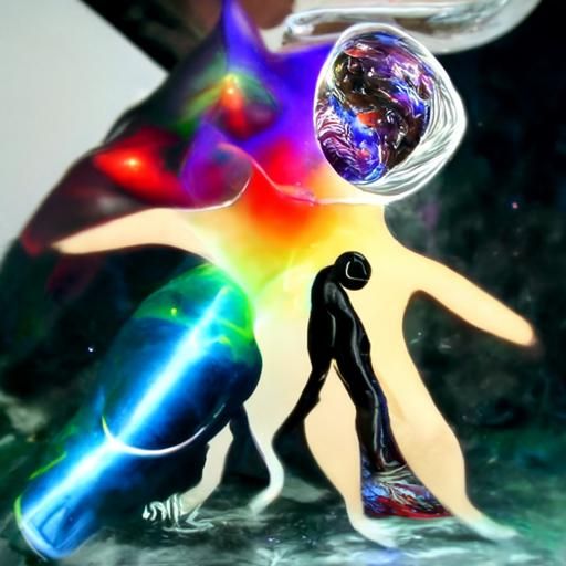 Holographic Astral Illustration of Human Unity