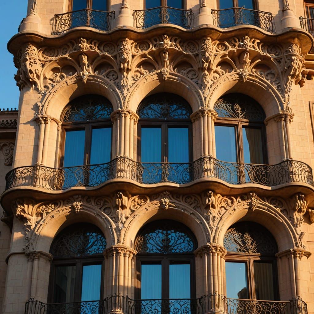 Art Nouveau Masterpiece: Casa Comalat's Elegant Facade