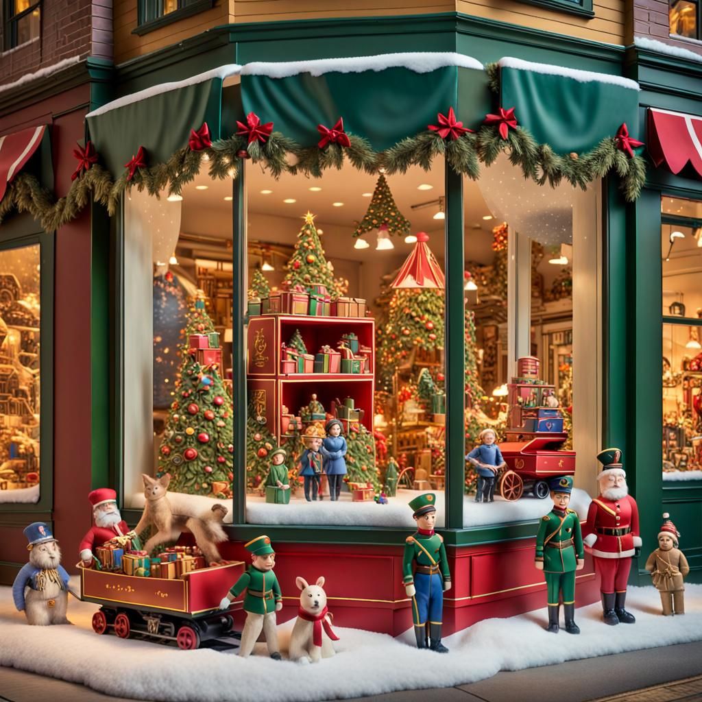 A Whimsical Toy Store Window Display...