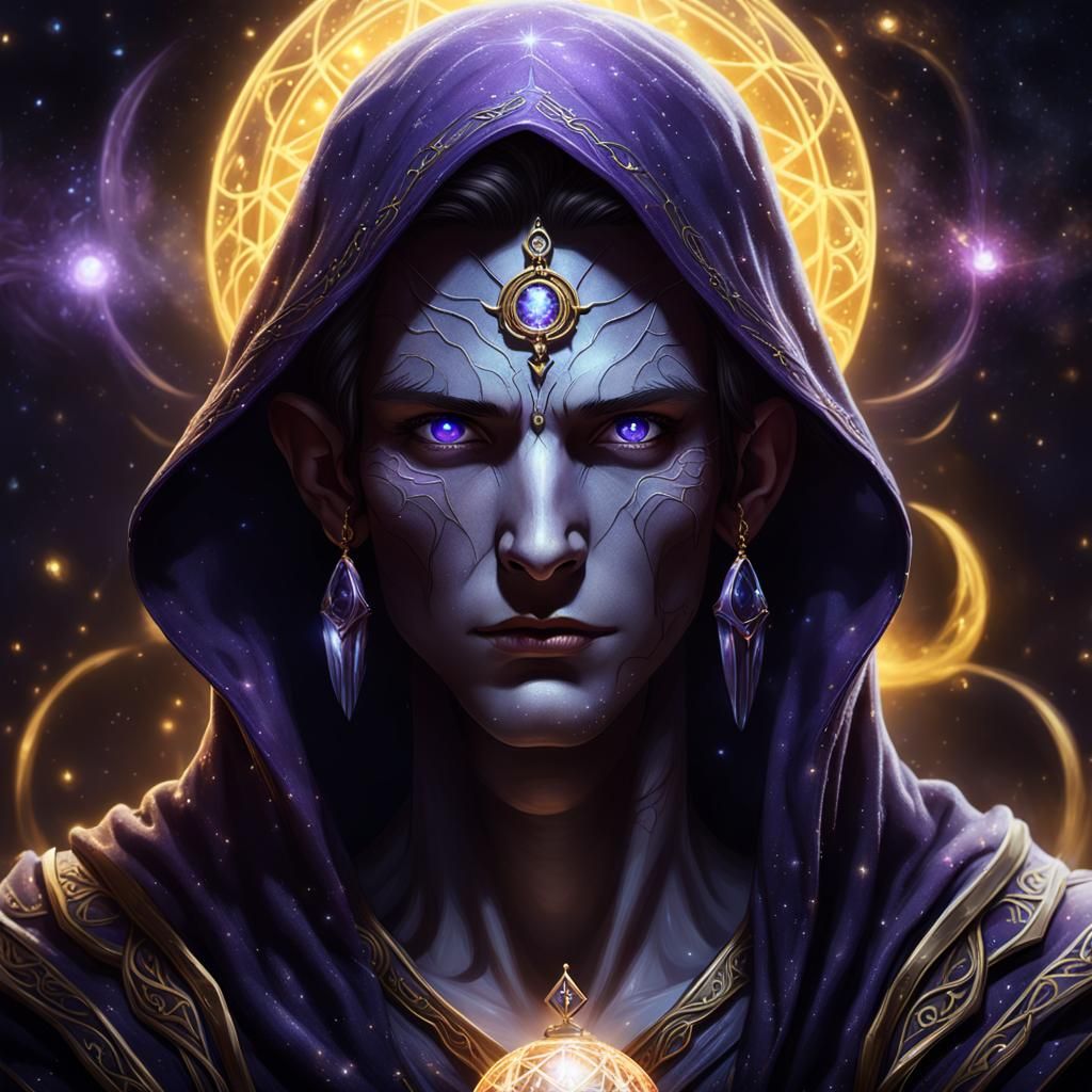 Eldorin Portrait in Hyperrealistic Dark Fantasy Style