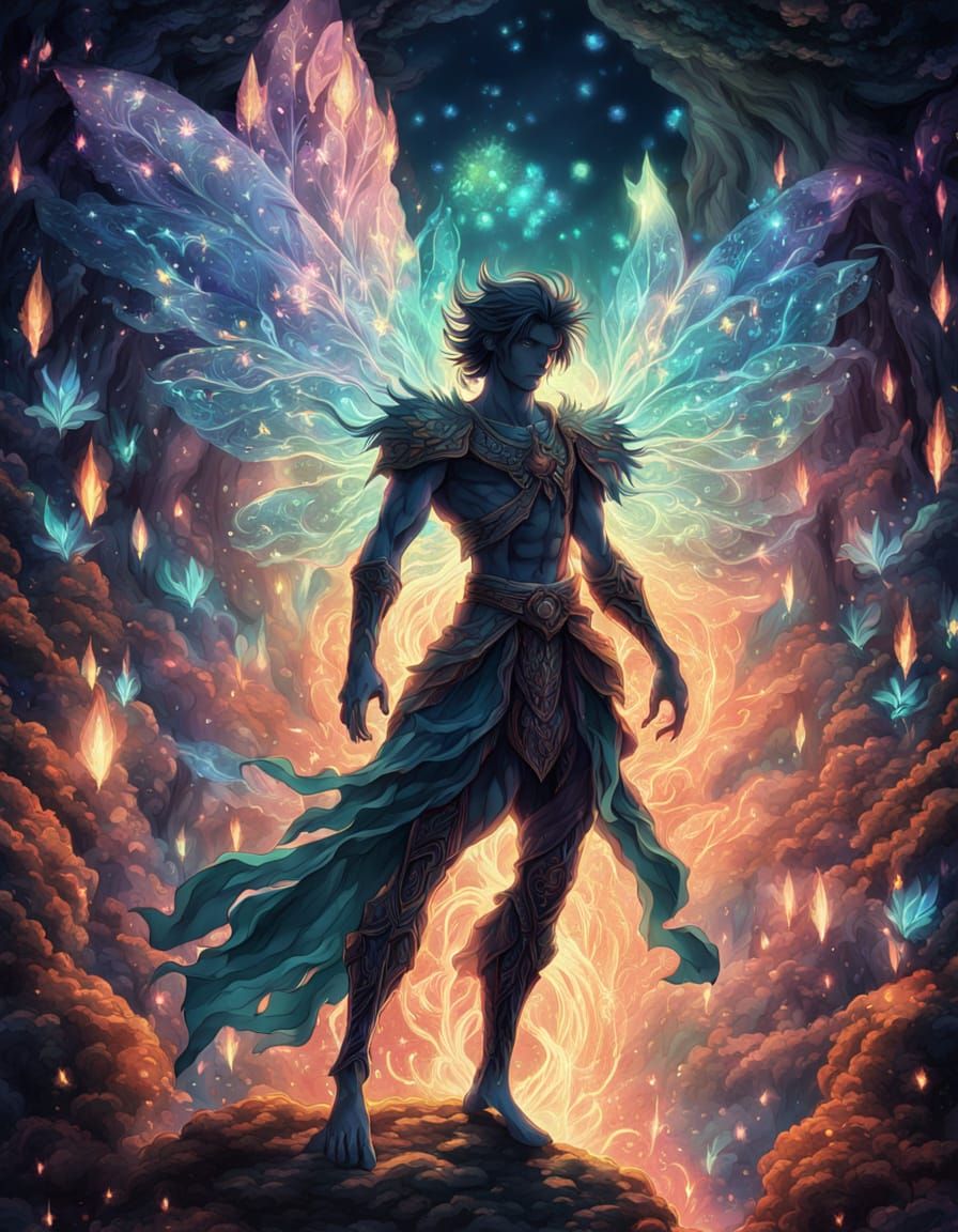 Divine Fairy Dances in Grotto: Auroracore Manga Art