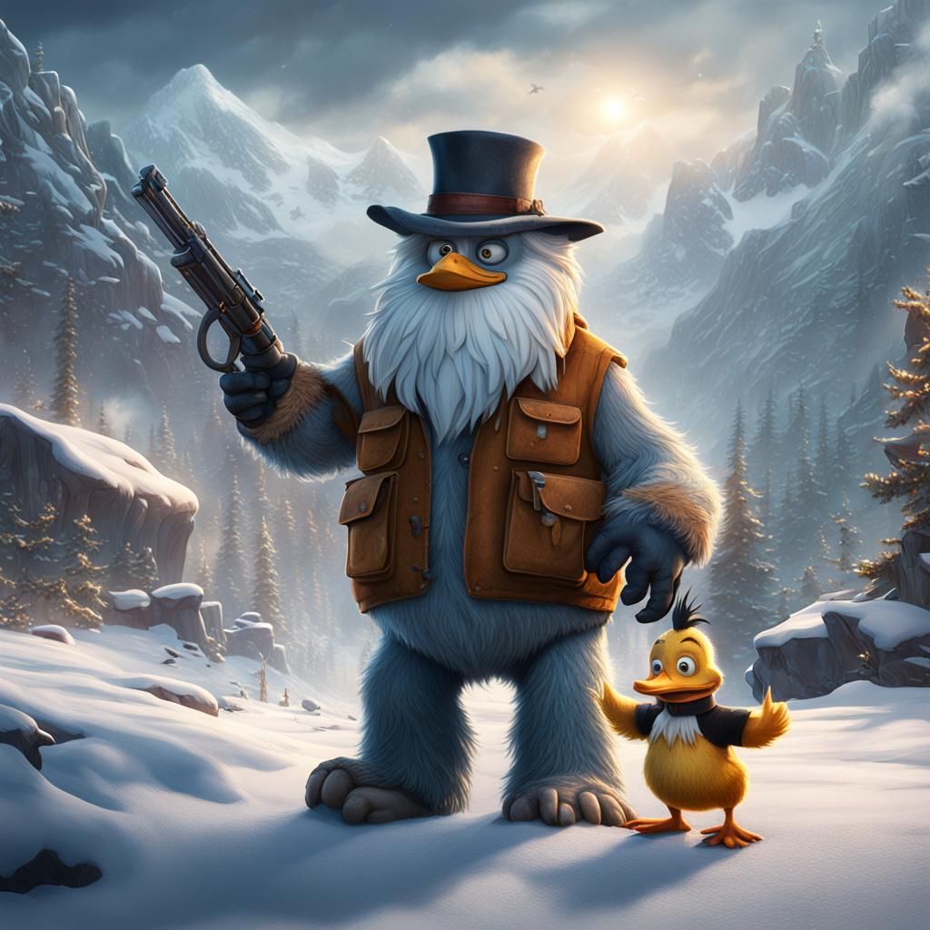 Hugo and Daffy: A Fantastical Matte Painting