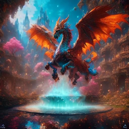 Fantastical Detailed Matte Painting in Deep Color