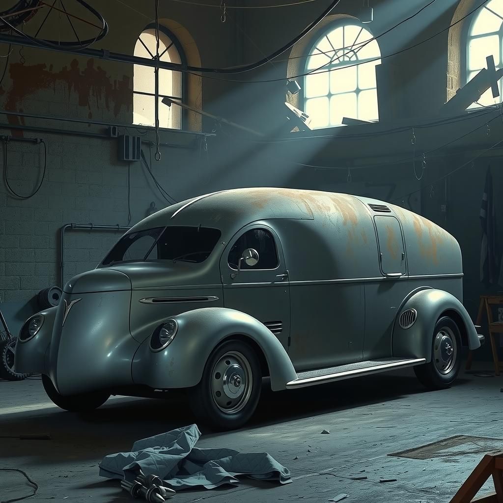 Vintage Pickup Truck with Futuristic Design