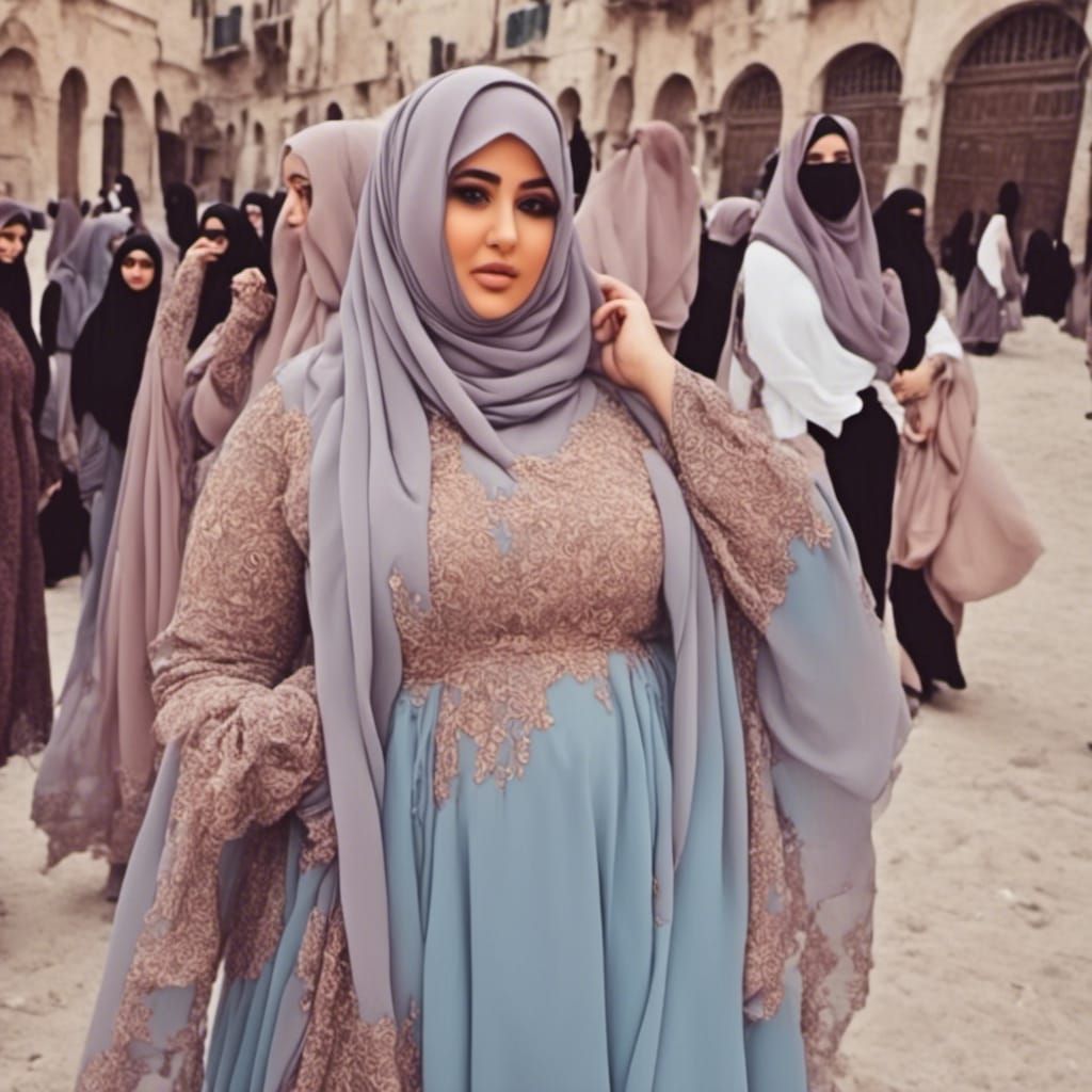 Young Woman in Niqab AI Portrait