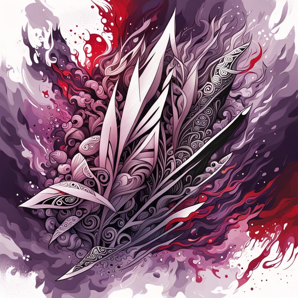 Bold Tribal Tattoo Design with Intricate, Stylized Patterns