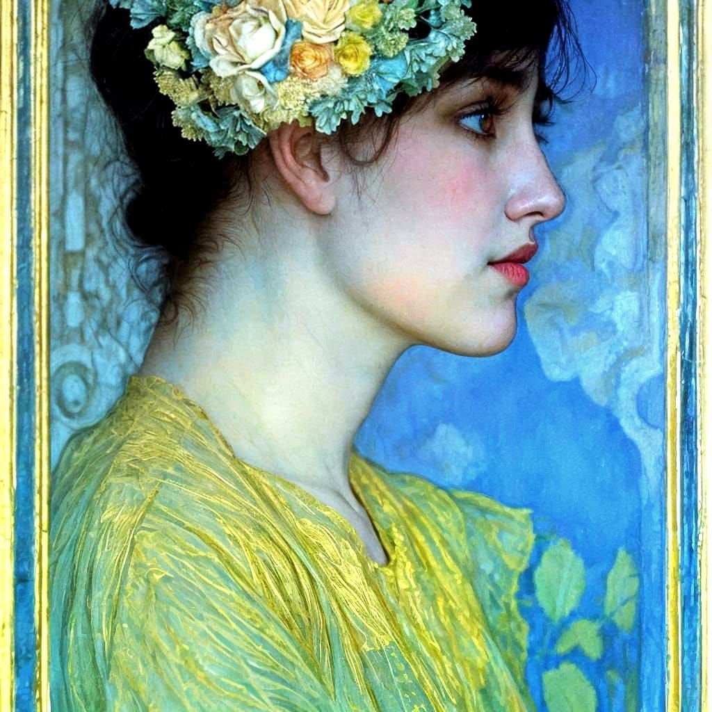 Enigmatic Beauty in Golden Hues