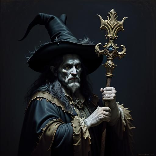 Drunken Rabbit Wizard in Baroque Surrealism Style