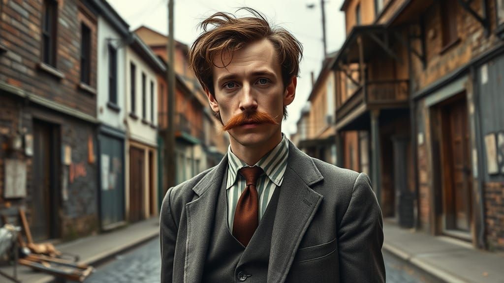 Dignified Gentleman in Early 20th Century Attire