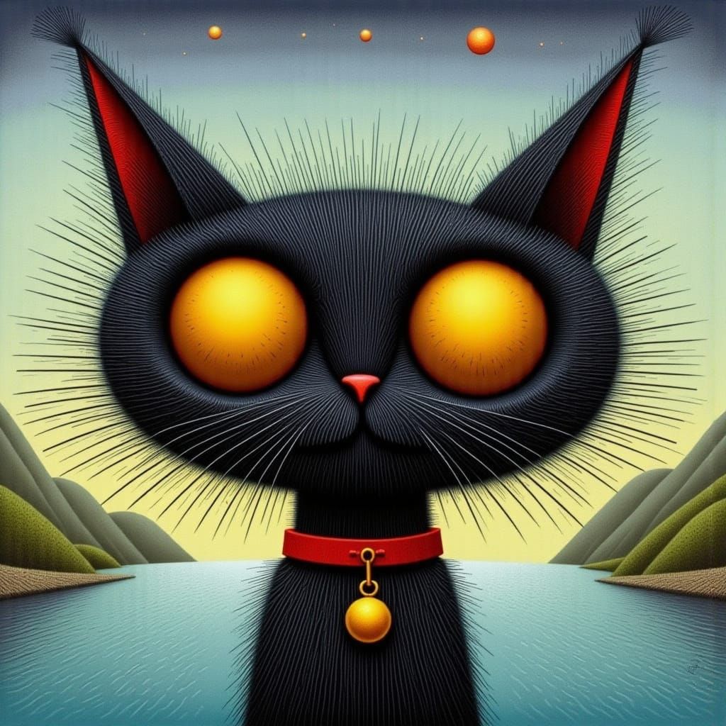 Whimsical Robotic Cat Fusion