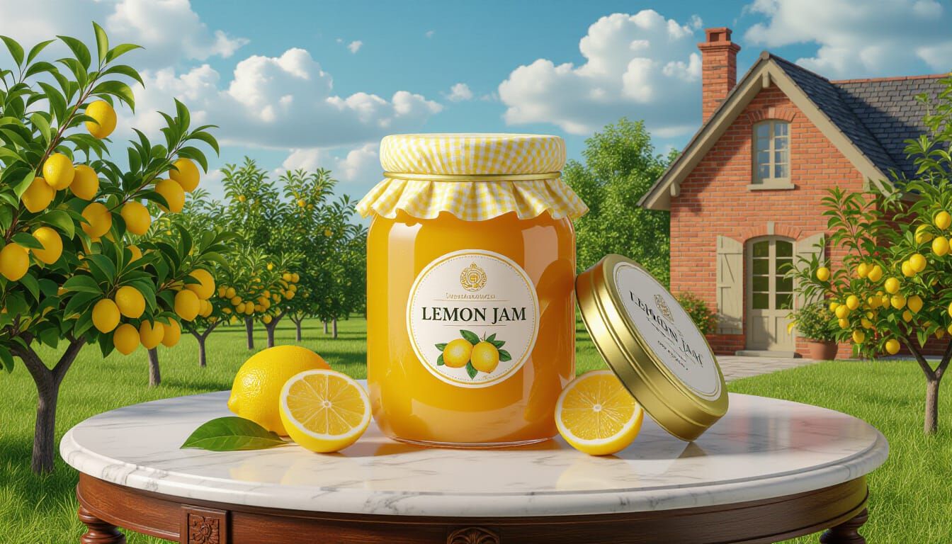 Luxurious Lemon Jam Setting on Royal Table