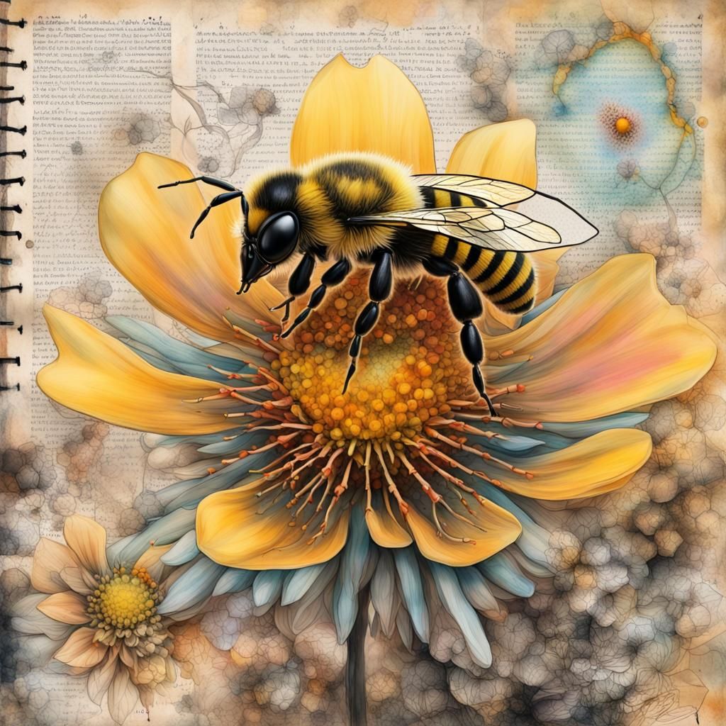 honey bee pollinating a flower