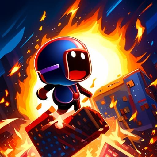 bomberman on fire!