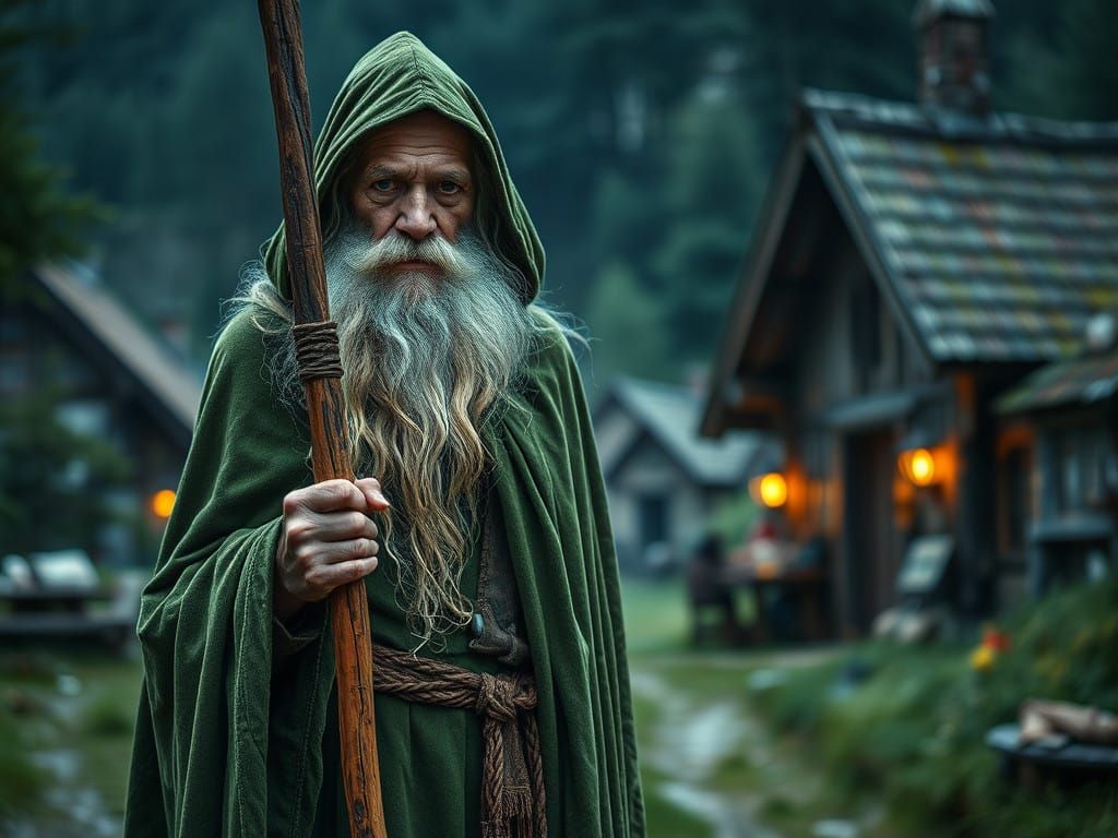 Ethereal Rübezahl in Medieval German Village Attire
