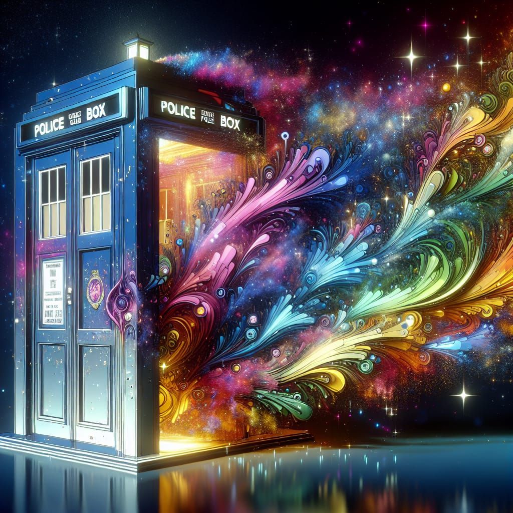 Anime Doctor Who Tardis Interior in 3D