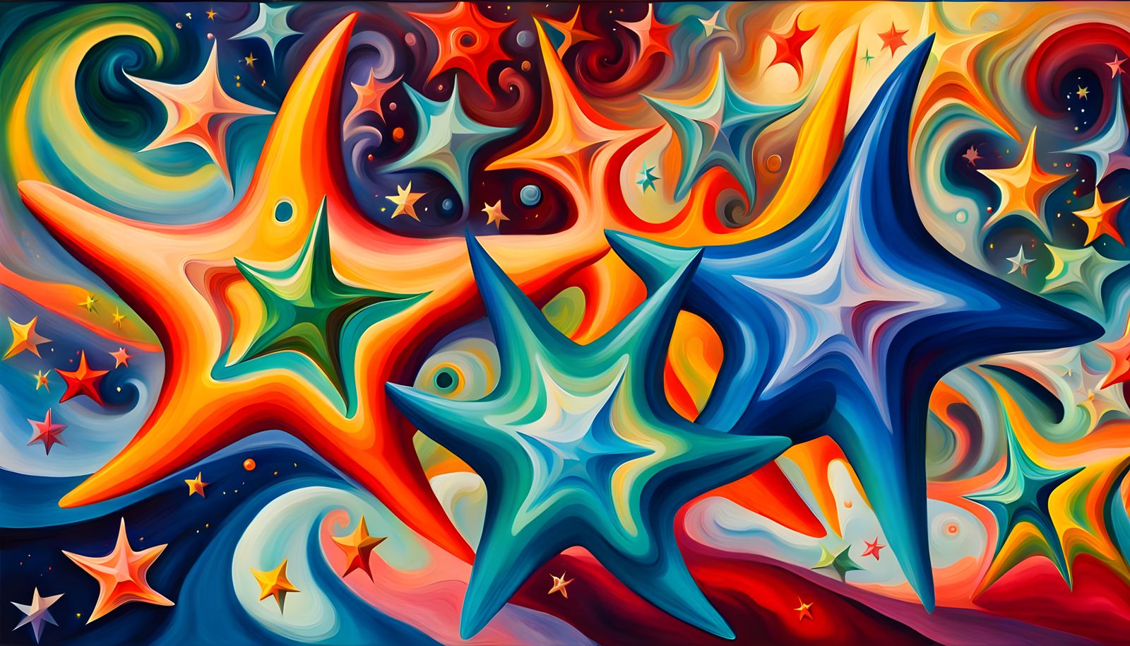 Iridescent Maelstrom: A Star Cluster Formation as Impasto Pa...