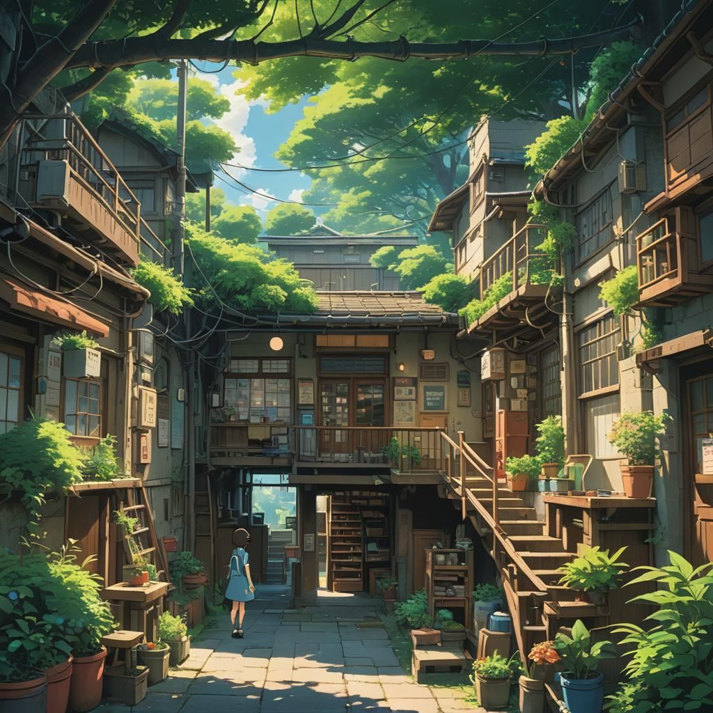 Anime Photographer in Studio Ghibli Style