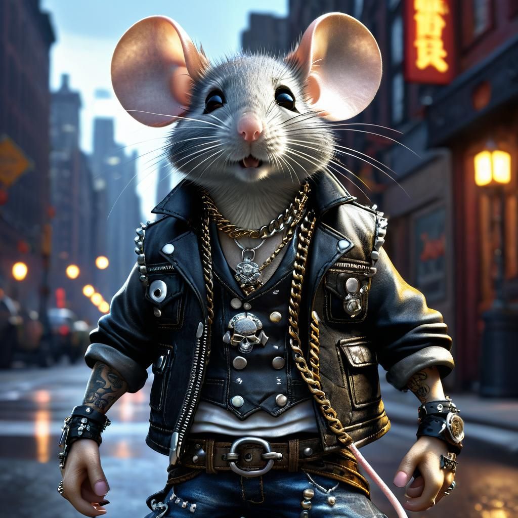 Street Punk Mouse in Fantasycore New York