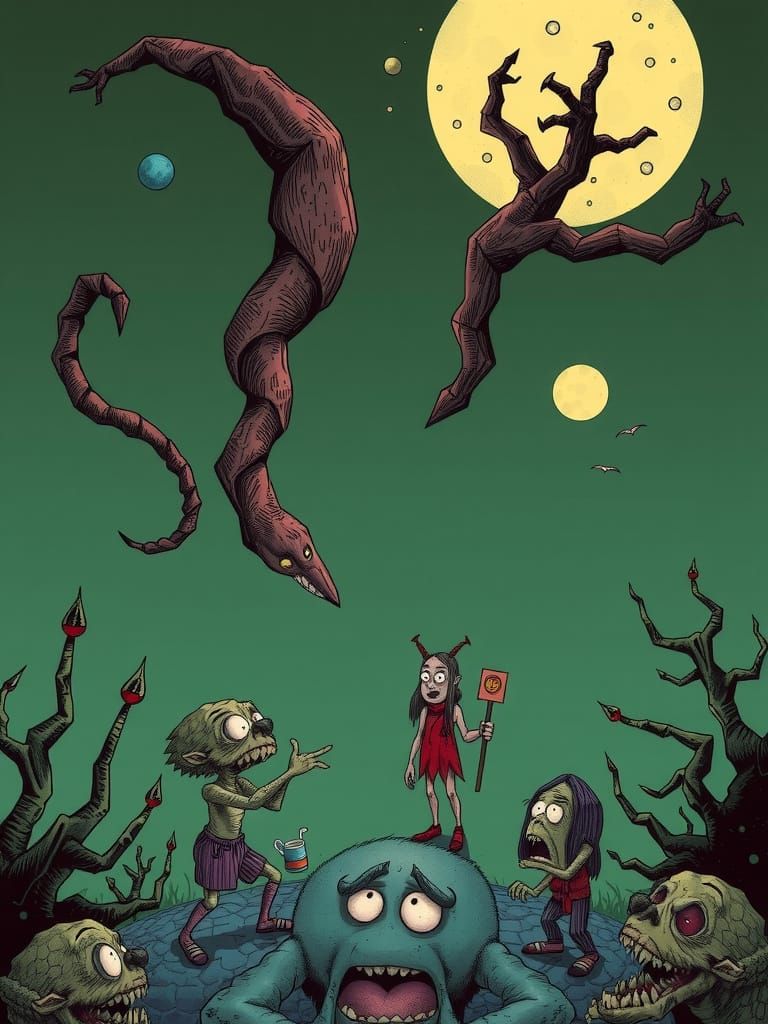 Grotesque Random Illustration