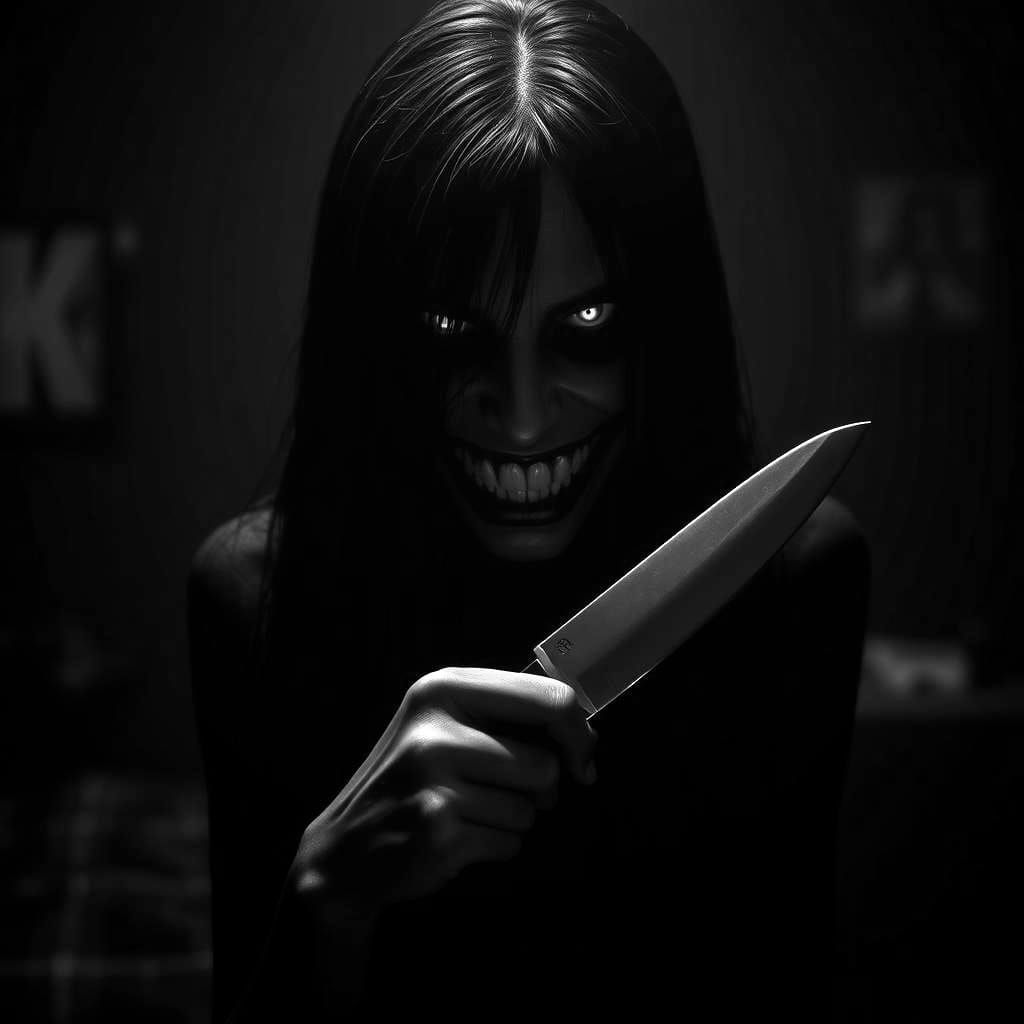 Horrifying Shadow: A Sinister Ghost in the Darkness