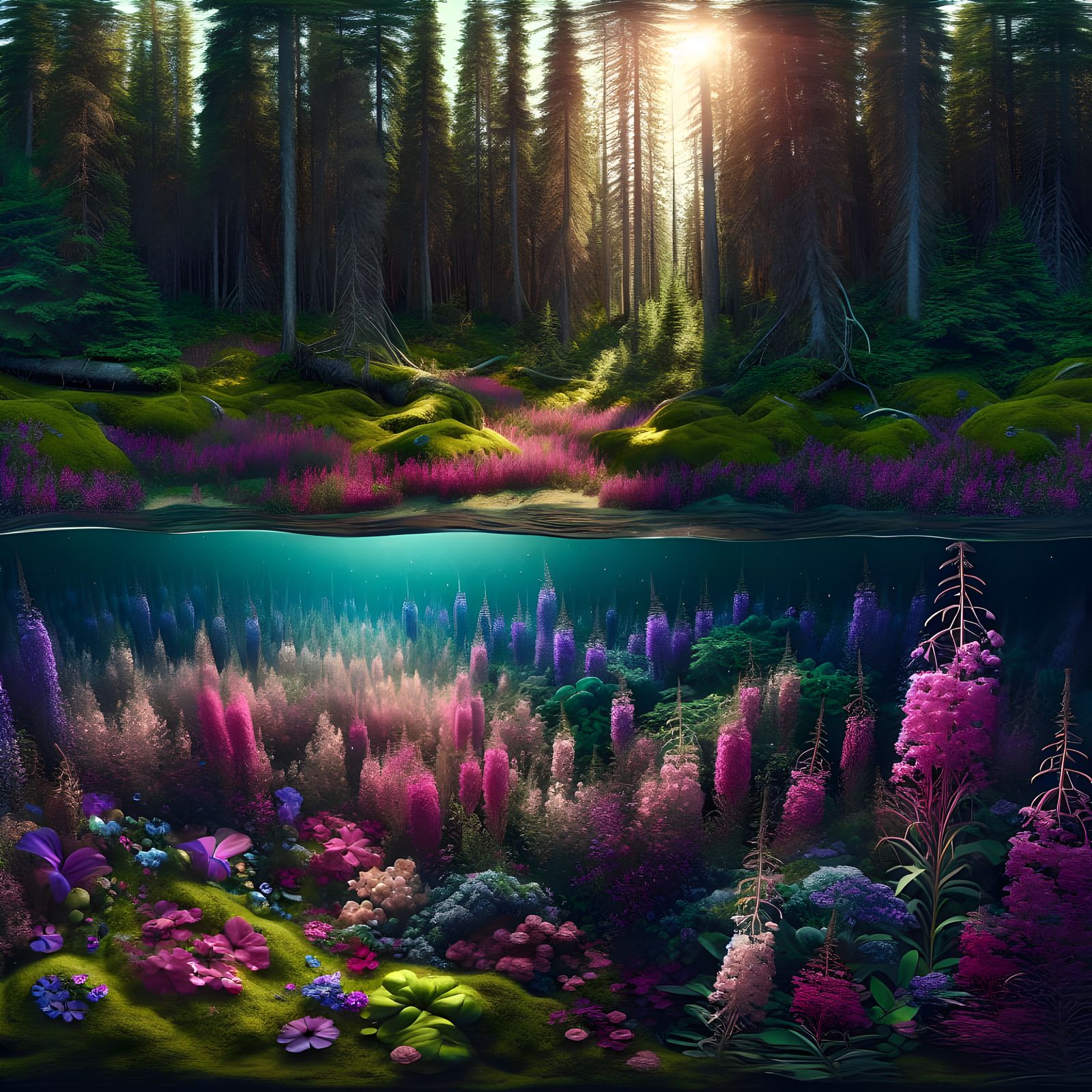 Majestic Northern Forest in Vibrant Bloom