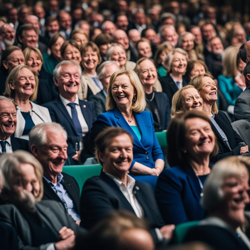 An Audience of Liz Trusses Laughing: Professional Photograph...