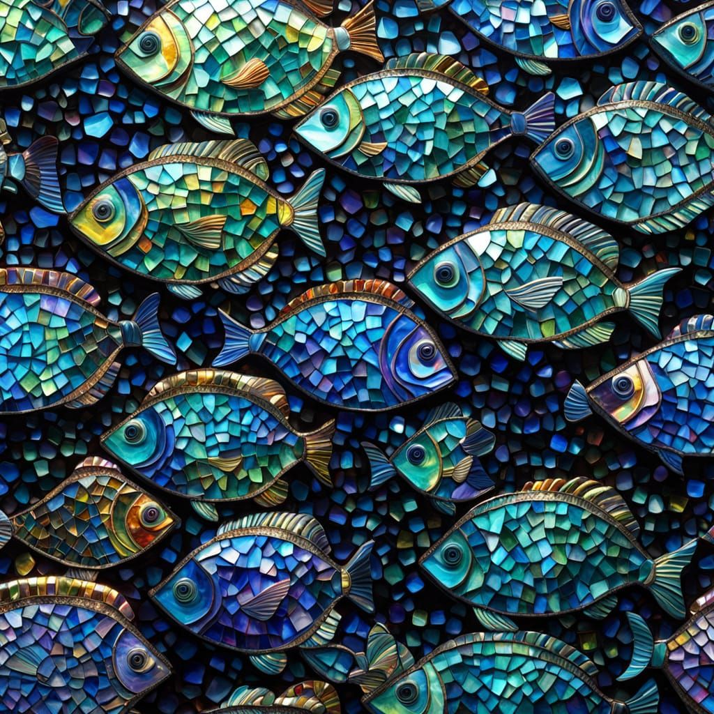 glass mosaic.