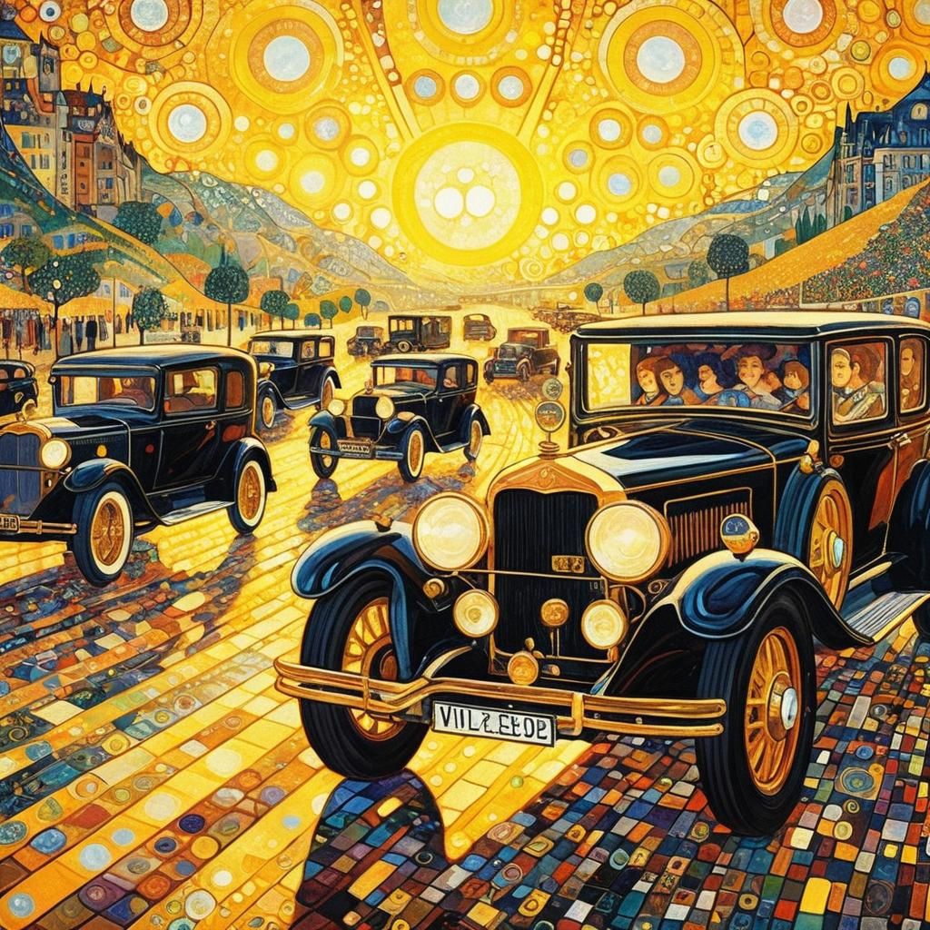 practising for a traffic jam