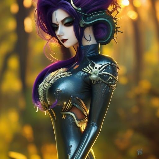 Mechatronic Cyborg Women in a Digital Art Style