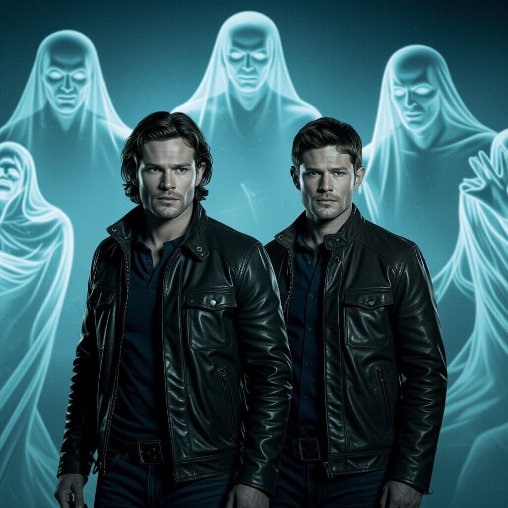 Supernatural: Sam and Dean Surrounded by Ghosts and Demons