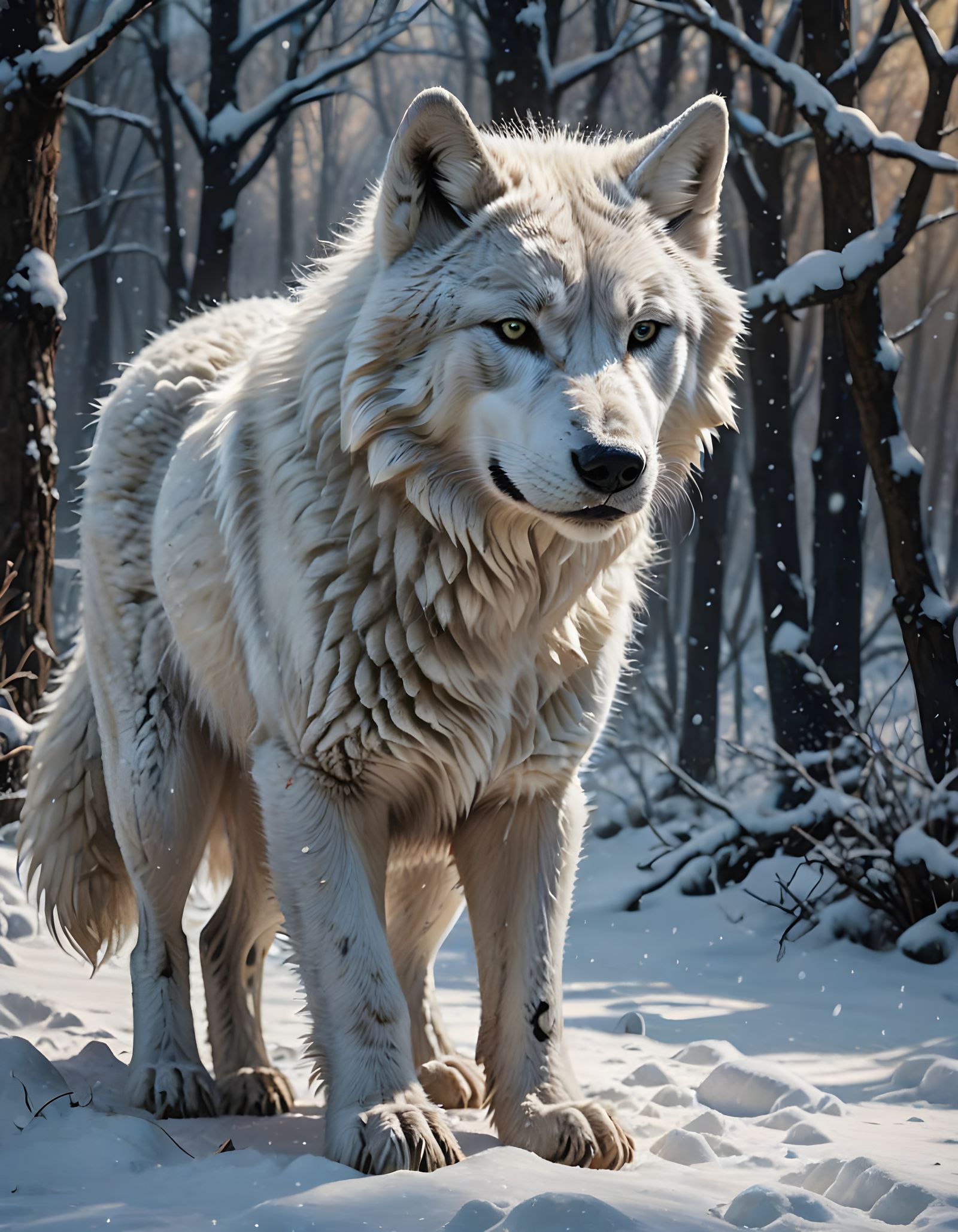 Big white wolf
