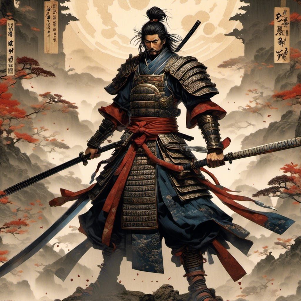 Samurai Warrior Musashi Miyamoto with Sword
