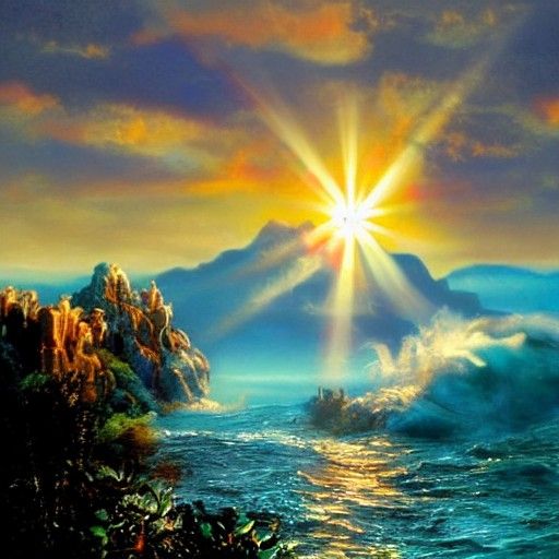 Holy Sunshine Beams Through Clouds