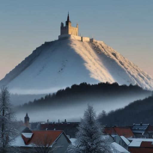Delicate Hoar Frost Landscape