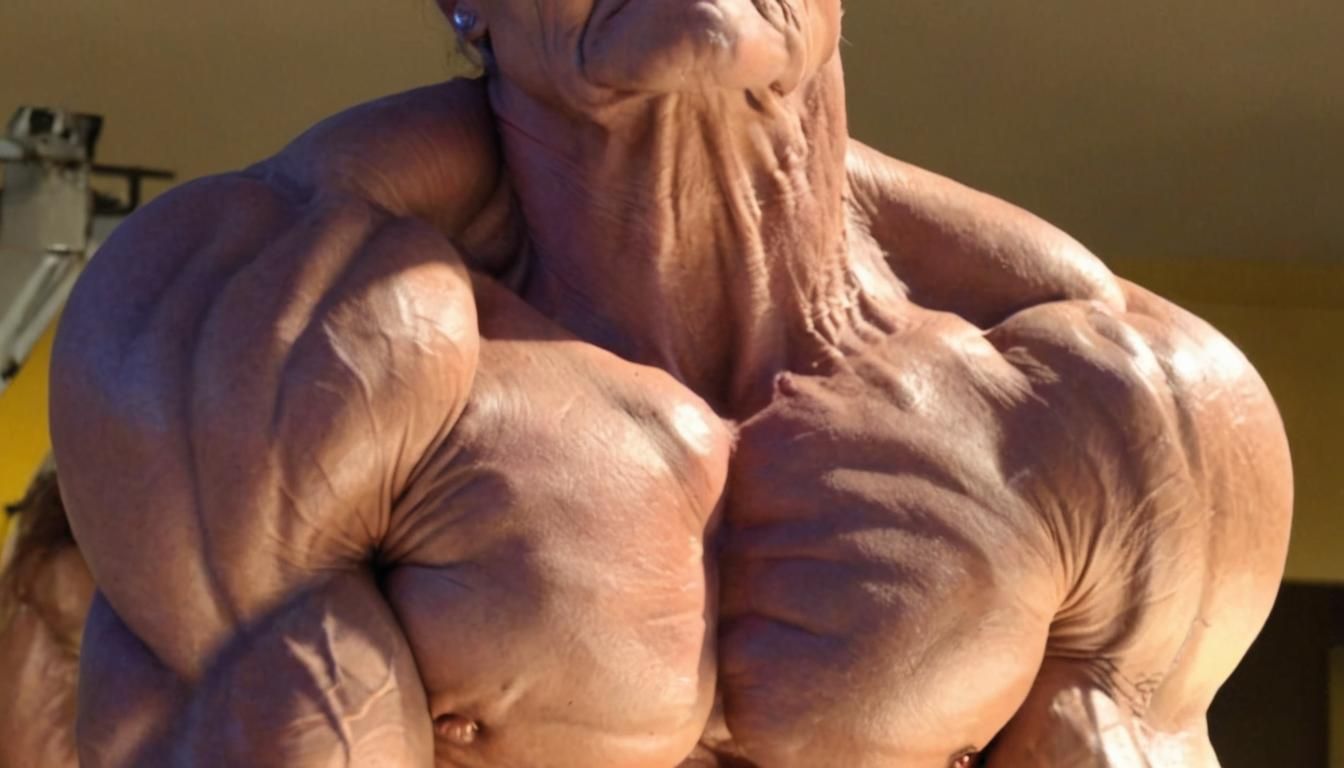 Muscular Female Bodybuilder Grandma